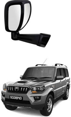 PRTEK Manual Remote Rear View Mirror For Mahindra Scorpio(Center)