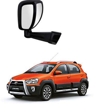 PRTEK Manual Remote Rear View Mirror For Toyota Etios Cross(Center)