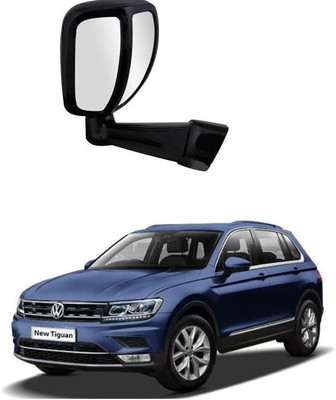 PRTEK Manual Remote Rear View Mirror For Volkswagen Universal For Car(Center)