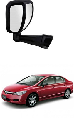 PRTEK Manual Remote Rear View Mirror For Honda Civic(Center)