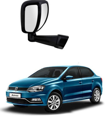 PRTEK Manual Remote Rear View Mirror For Volkswagen Universal For Car(Center)