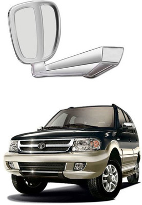 PRTEK Manual Remote Rear View Mirror For Tata Safari(Center)