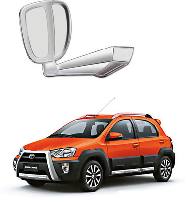PRTEK Manual Remote Rear View Mirror For Toyota Etios Cross(Center)