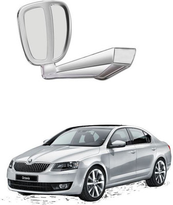 PRTEK Manual Remote Rear View Mirror For Skoda Octavia(Center)
