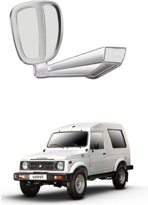 PRTEK Manual Remote Rear View Mirror For Maruti Suzuki Gypsy(Center)