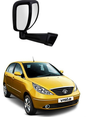 PRTEK Manual Remote Rear View Mirror For Tata Indica Vista(Center)