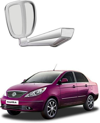PRTEK Manual Remote Rear View Mirror For Tata Manza(Center)