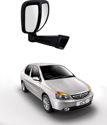 PRTEK Manual Remote Rear View Mirror For Tata Indigo(Center)