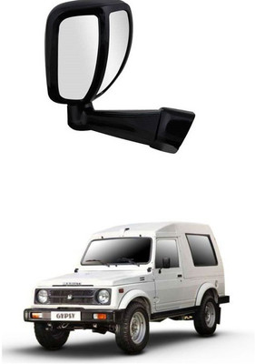 PRTEK Manual Remote Rear View Mirror For Maruti Suzuki Gypsy(Center)