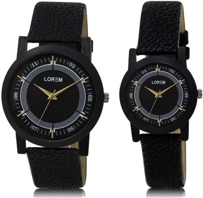 LOREM LR-48-252 Couple Watches With Round Casual Look Men & Women Analog Watch  - For Couple