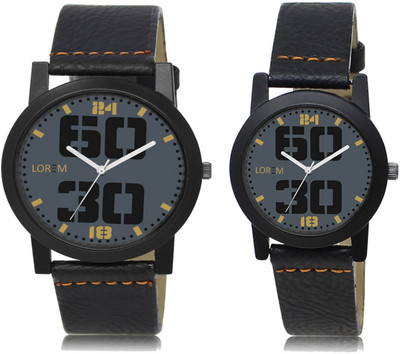 LOREM FZ 47_251 Couple Watches With Round Casual Look Men & Women Analog Watch - For Couple