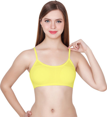 Zed SIX STRAP Women Cage Bra Lightly Padded Bra(Yellow)