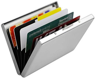 AROCHEM Metal Unisex Business 6 Card Holder(Set of 1, Silver)