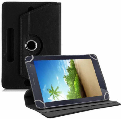 TGK Book Cover for iBall Slide 4GE Mania 7 inch Universal Rotating Case(Black, Cases with Holder)
