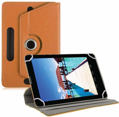 TGK Book Cover for Datawind Ubislate 7sc Star 7 inch Tablet Universal Rotating Case(Orange, Cases with Holder)