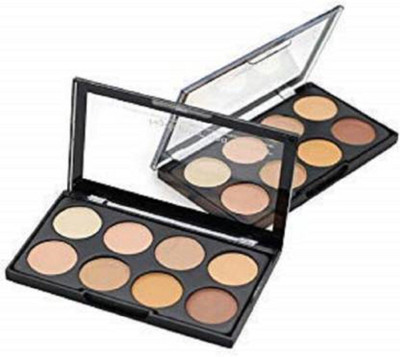 Miss Hot Highlighter and Contour 8 Shades Concealer Palette Highlighter Concealer(Multicolor, 20 ml)