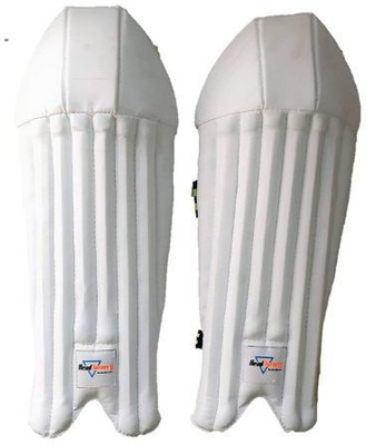 KK CRAFT Cricket Wicket Keeping Legguard Pads for Boys,Youth and Mens Cricket Guard Combo(White)