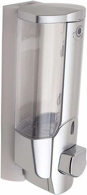 Quality BIt Liquid Soap Dispenser - Wall Mounted Liquid Soap Dispenser - Lotion/Shampoo Dispenser - Silver (Plastic) 400ML 400 ml Soap Dispenser(White)