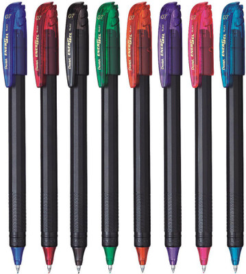 PENTEL Energel BL417 - 08 Multi ink color by THE MARK Roller Ball Pen(Pack of 8, Ink Color - Multicolor - 08 color)