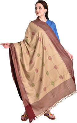 PASHTUSHS Wool Printed, Checkered Women, Men Shawl(Multicolor)