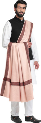 Royal-E-Kashmir Wool Printed Men Shawl(Beige)