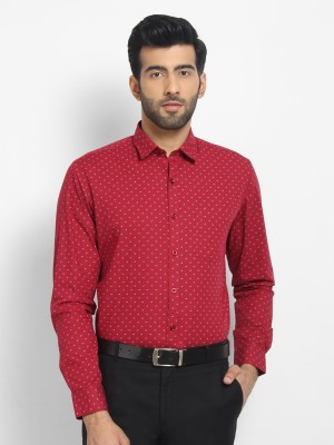 Cape Canary Men Printed Casual Red Shirt