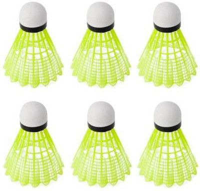 Monika Sports Pack of 6 Nylon Shuttle Nylon Shuttle  - Green(Medium, 77, Pack of 6)