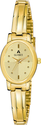 Aglance 8100ym02 golden dial Gold Analog Watch  - For Women