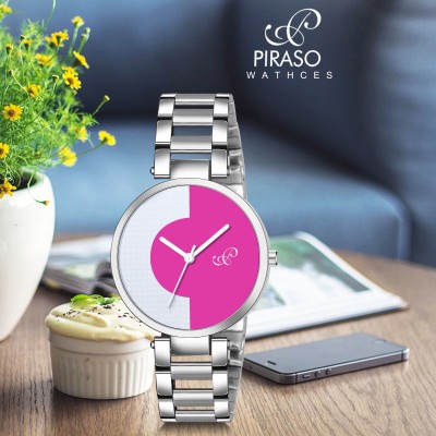 PIRASO 6622 P&W ANALOG TWO TONE DESIGNER DIAL WATCH FOR WOMEN & GIRLS. Analog Watch  - For Girls