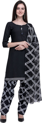 Samah Crepe Printed Kurta & Patiyala Material