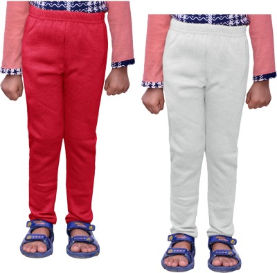 IndiWeaves Legging For Girls(White Pack of 2)