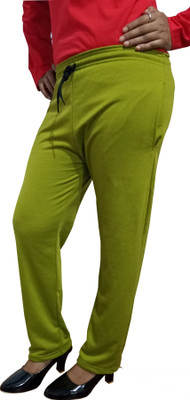 Indistar Solid Women Green Track Pants