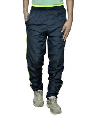 Indistar Solid Men Blue Track Pants