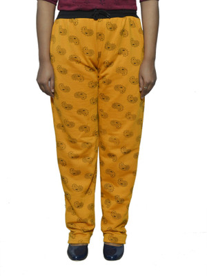 Indistar Printed Women Yellow Track Pants