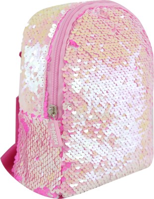 smily kiddos Smily Reversable Sequice Backpack (Pink ) Kids Backpack | School backpack | Kids school Backpack | Backpack for Boys & Girls Backpack(Pink, 12 L)