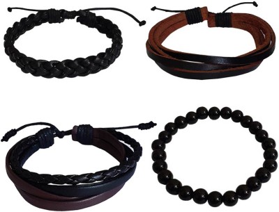 Shintai Stone, Leather Bracelet Set(Pack of 4)