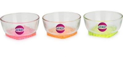 Somil Glass Serving Bowl Stylish Transparent Serving Glass Bowl Set 3 BKO17(Pack of 3, Clear)