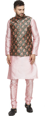 ABH Lifestyle Men Kurta Churidar Ethnic Jacket Set