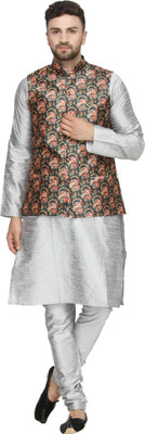 ABH Lifestyle Men Kurta Churidar Ethnic Jacket Set