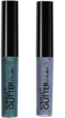 RONZILLE Glitter shimmer eye liner Green Silver 10 ml(Green Silver)