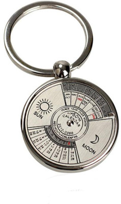 Aryshaa 50 Years Perpetual Date Calendar Key Chain (Silver) Key Chain