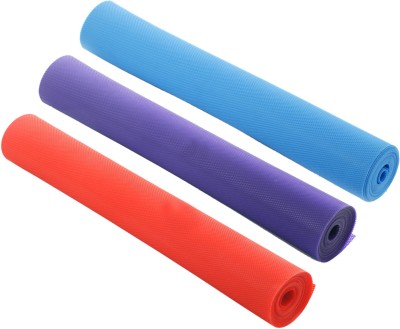 KUBER INDUSTRIES PVC (Polyvinyl Chloride) Door Mat(Multicolor, Free, Pack of 3)