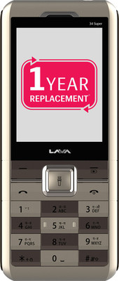 Lava 34 Plus(Gold, Brown)