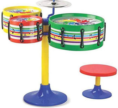 Sanchi Creation Elite Aviss Original Jazz Drum Set for Kids, Multi Color(Multicolor)