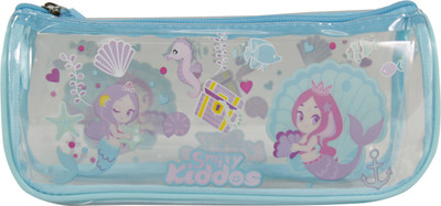 smily kiddos 1 fairy Art Artificial Leather Pencil Box(Set of 1, Light Blue)
