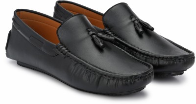 PROVOGUE PRRB3503 Lightweight Comfort Summer Trendy Premium Stylish Loafers For Men(Black)