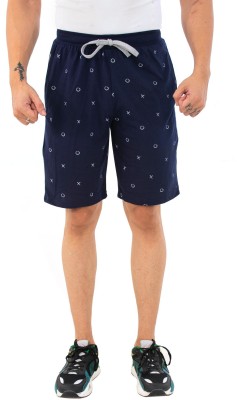 SKYBEN Printed Men Blue Basic Shorts