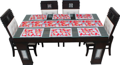 Glassiano Maroon, White 213 cm Table Runner(Polyester)