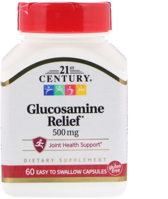 21st Century Glucosamine Relief, 500 mg, 60 Easy To Swallow Capsules(500 mg)