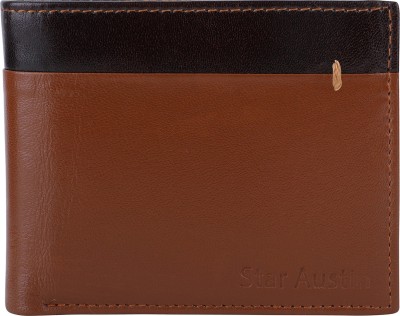 Star Austin Men Casual Brown Genuine Leather Wallet(5 Card Slots)